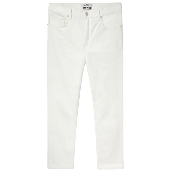 ACNE STUDIOS | Relaxed Cropped 'Pop Cord White' Corduroy Jeans | Size 38 (US 10) - Picture 2 of 10